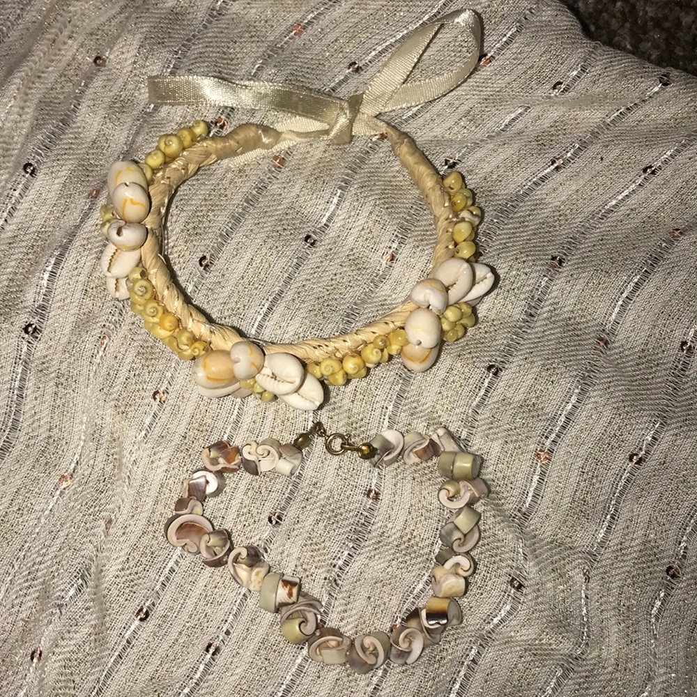 2 shell bracelets